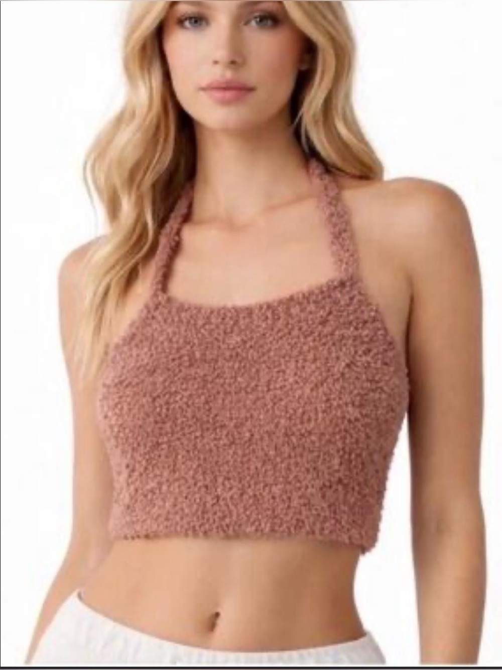 SKIMS Cozy Knit Halter Top NWT Size S/M